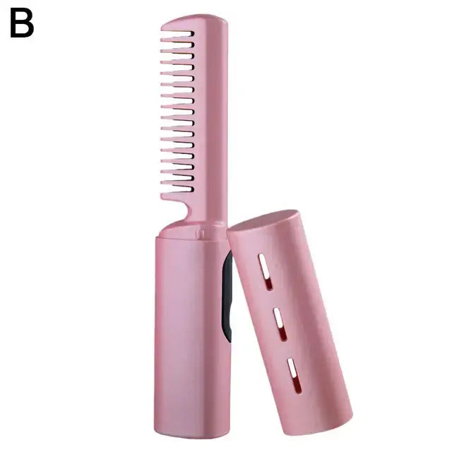 Portable 2-In-1 Hair Straightener Comb